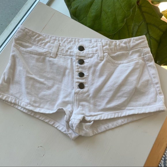 White Jean Shorts